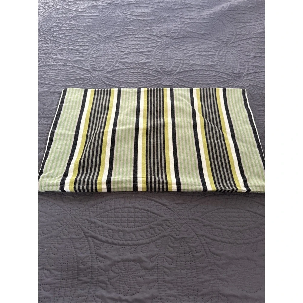 IKEA Brown Black Gray Striped Pillow Cover 15x 25